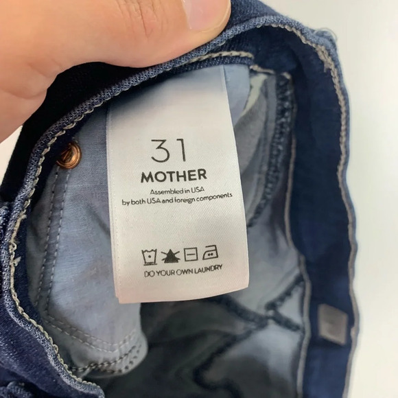 MOTHER The Diamond Swooner High Rise Bareback  Skinny Jeans-Tongue & Chic-Sz 31 - Picture 11 of 13